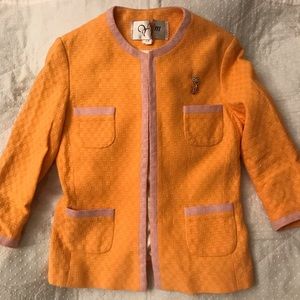 dress jacket w/ light pink trim